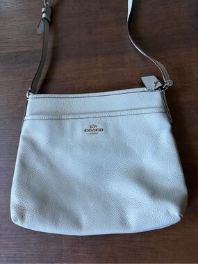 COACH Kitt  Crossgrain Leather Messenger Crossbody Sage/Blue